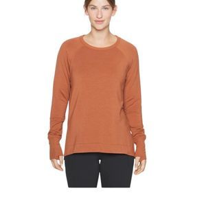 Athleta COASTER LUXE sweater sequoia brown XS new without tag